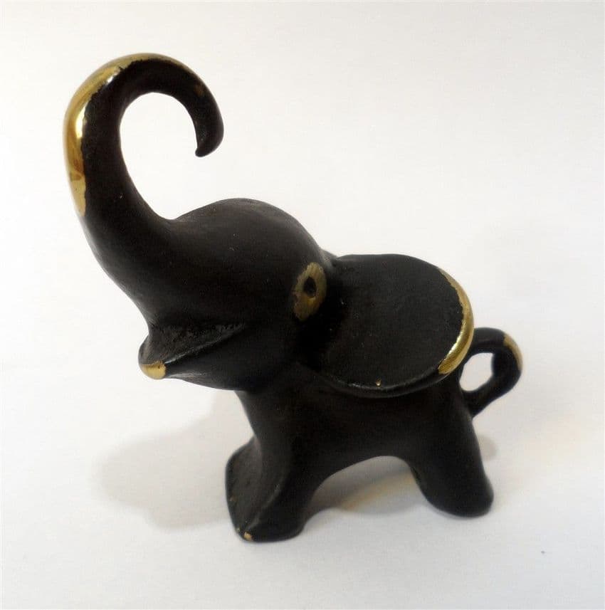 Vintage Austrian Bronze Elephant Modernist Stylised Figure Walter Bosse Circa 1950s Hagenauer Era