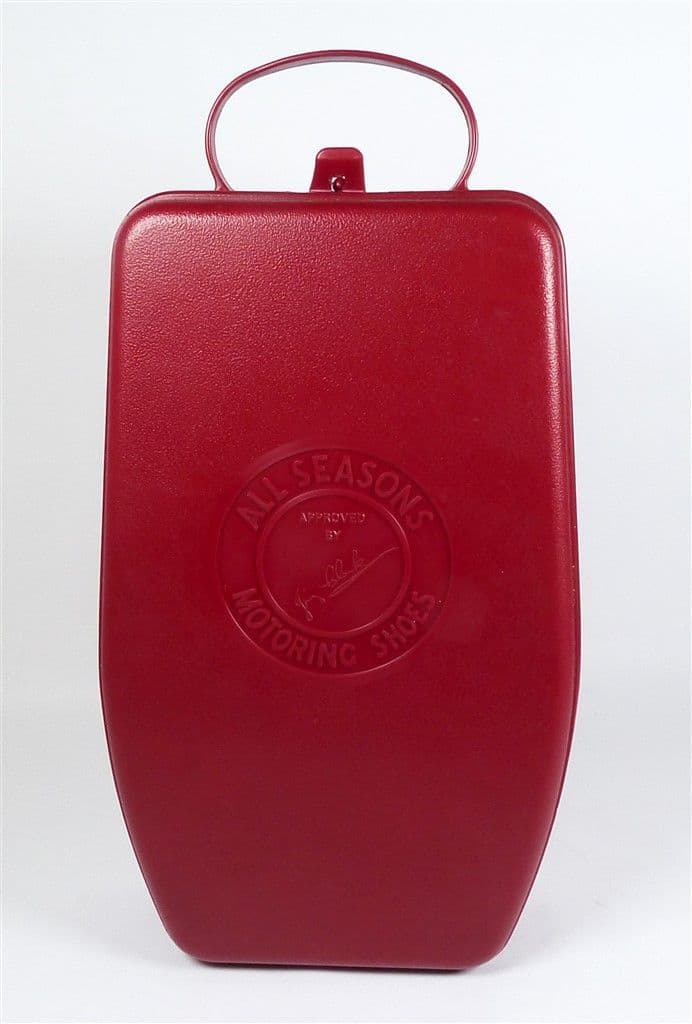 Vintage Automobilia 1966 Reg Des Patent All Seasons Motoring Shoes Case Bag Jim Clark Racing Driving