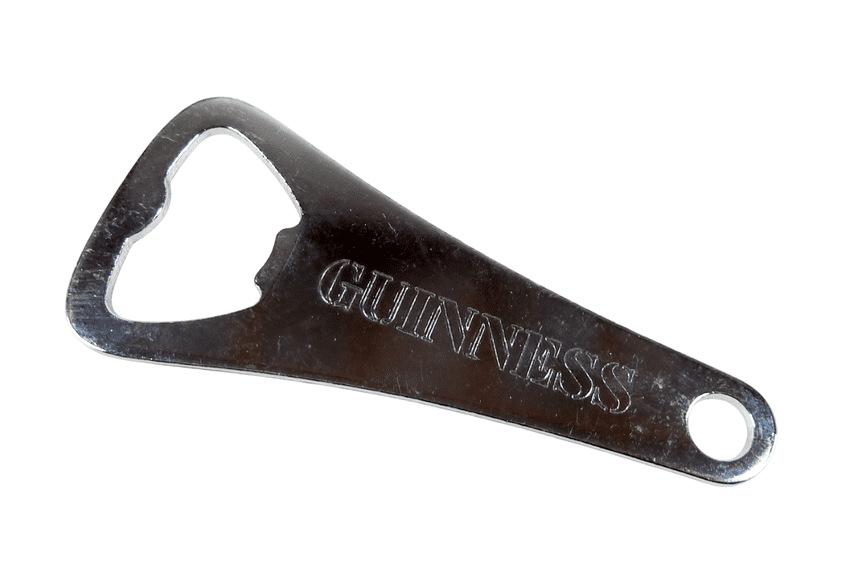 Vintage Bar Advertising Polished Steel GUINNESS Bottle Opener Circa 1980s