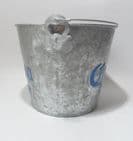 Vintage Bar Galvanised Metal Corona Extra Ice Bucket Bottle Opener Cooler Cafe Wine Pail Planter