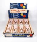 Vintage Bar Libbey Party Time Glass Set Eight 12 1/2oz Tumblers Boxed 1950s Unused Drinking Glasses
