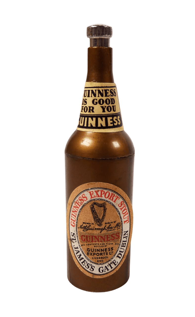 Vintage Bar Metal Figural Push Button Bottle Opener Guinness Is Good For You Circa 1960s Advertising