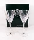 Vintage Bar Pair of Boxed Thomas Webb Edinburgh Crystal 8.375