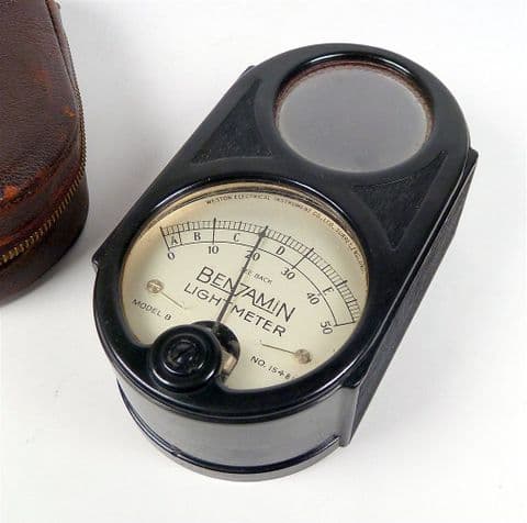 Vintage Benjamin Lighting Tottenham Model B 15481 Bakelite Light Intensity Meter c/w Case Western