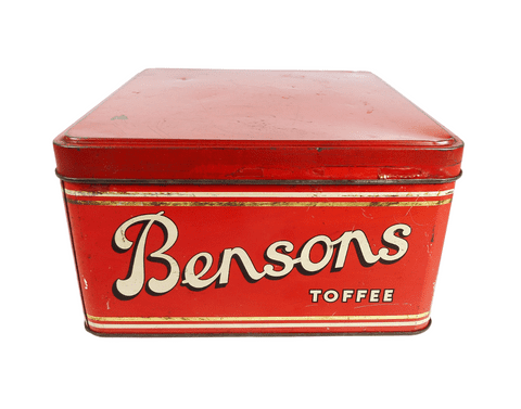 Vintage Bensons Something Good  Bury Lancashire Toffee 7lb Tin Royal Gala 1950s Large Shop Display