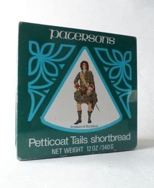 Vintage Biscuit Tin J Paterson & Son Livingston West Lothian Scotland Petticoat Tails Shortbread 70s