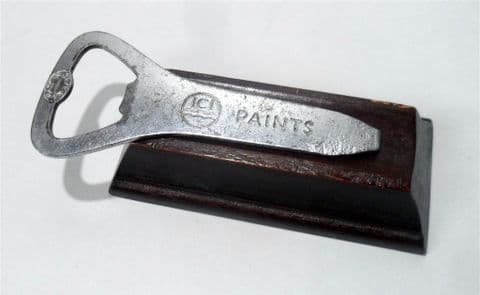 Vintage Bottle Opener Advertising ICI Paints Made in England Circa 1950s Paint Can Tin Opener Steel