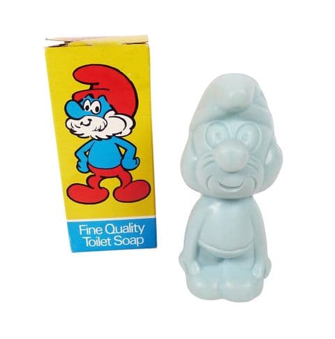 Vintage Boxed 1970s Jean Sorelle Peyo Papa Smurf Novelty Figural Soap Unused