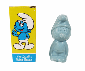 Vintage Boxed 1970s Jean Sorelle Peyo Smurf Novelty Figural Soap Unused