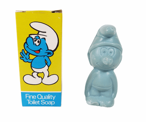 Vintage Boxed 1970s Jean Sorelle Peyo Smurf Novelty Figural Soap Unused