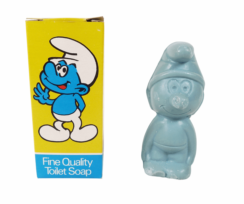 Vintage Boxed 1970s Jean Sorelle Peyo Smurf Novelty Figural Soap Unused