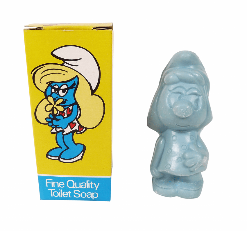 Vintage Boxed 1970s Jean Sorelle Peyo Smurfette Novelty Figural Soap Unused