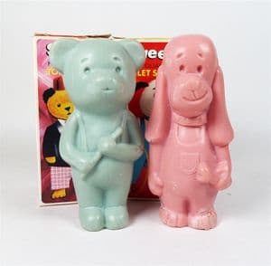 Vintage Boxed 1970s Jean Sorelle Sooty & Sweep Novelty Figural Soap Unused Sooty Concessions Ltd