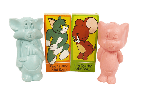Vintage Boxed 1970s Jean Sorelle Tom & Jerry Novelty Figural Soap Unused MGM 1976 Cat Mouse
