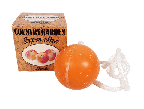 Vintage Boxed 1980s Norton London Country Garden Novelty Soap on a Rope 170g 6oz Unused Peach Scent