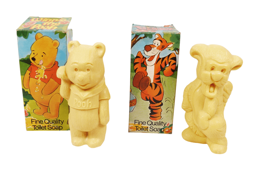 Vintage Boxed 70s Cliro Perfumeries Walt Disney Winnie The Pooh & Tigger Novelty Figural Soap Unused