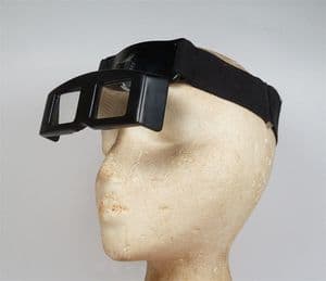 Vintage Boxed Alfred Herbert Coventry 1943 Patent Bakelite Binomag Head Magnifying Glasses Jewellery