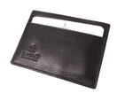 Vintage Boxed as New Lladro Valencia Spain Spanish Hand Made Black Leather Card Wallet Holder