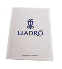Vintage Boxed as New Lladro Valencia Spain Spanish Hand Made Black Leather Card Wallet Holder