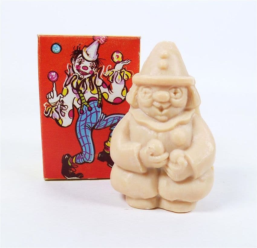 Vintage Boxed Figural Clown Grosvenor London Novelty Soap Big Top Children Model 65g Unused Circus