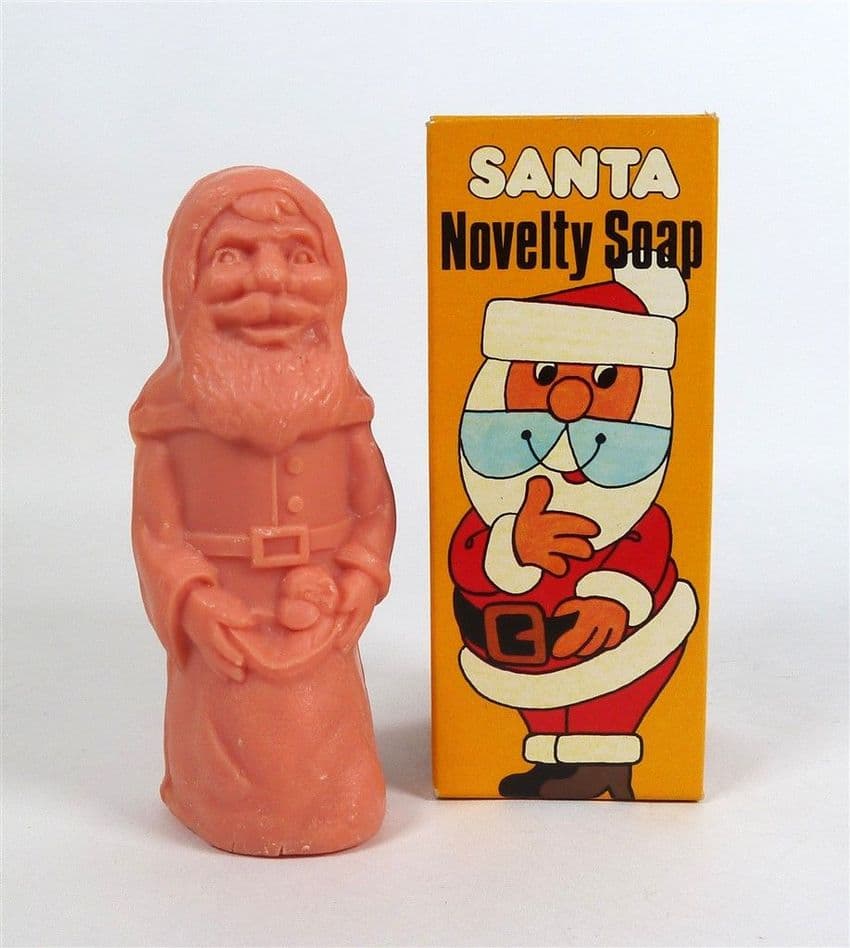 Vintage Boxed Figural Santa Novelty Soap Armour Dial Made in England #5002 70g Unused Christmas
