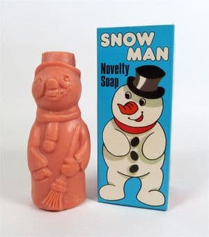 Vintage Boxed Figural Snowman Novelty Soap Armour Dial Made in England #5003 70g Unused Christmas