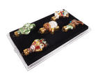 Vintage Boxed Hand Crafted Glass Christmas Tree Decoration Ornaments Western Cowboy Pacconi