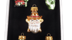 Vintage Boxed Hand Crafted Glass Christmas Tree Decoration Ornaments Western Cowboy Pacconi