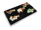 Vintage Boxed Hand Crafted Glass Christmas Tree Decoration Ornaments Western Cowboy Pacconi
