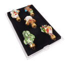 Vintage Boxed Hand Crafted Glass Christmas Tree Decoration Ornaments Western Cowboy Pacconi