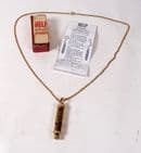 Vintage Boxed Hudson The Acme City Gold HELP Whistle Roy Christie Co Ltd England c1976 Chain Advert