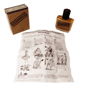 Vintage Boxed Mens After Shave Unicliffe Ltd Kent Censored 75cc 75ml Aftershave c/w Warning Leaflet