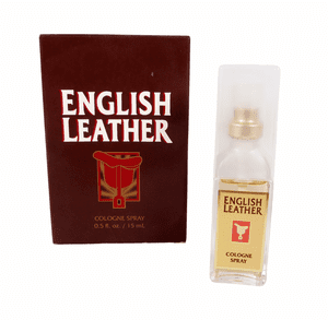 Vintage Boxed Mens Dana English Leather Cologne Spray Mini Travel 0.5 fl oz 15ml Unused as New 1980s