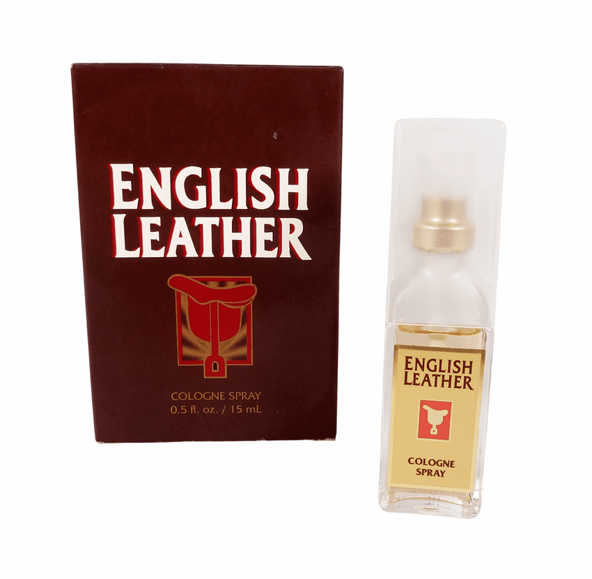 Vintage Boxed Mens Dana English Leather Cologne Spray Mini Travel 0.5 fl oz 15ml Unused as New 1980s