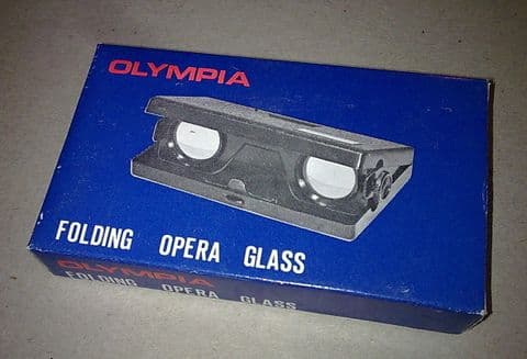 Vintage Boxed Olympia Folding Opera Glasses Sports Sporting Gift Bags Horse Racing Theatre Events