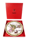 Vintage Boxed Spode England Victorian Christmas Series Decorative Plate No 1 Gathering The Tree