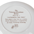 Vintage Boxed Spode England Victorian Christmas Series Decorative Plate No 1 Gathering The Tree