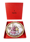 Vintage Boxed Spode England Victorian Christmas Series Decorative Plate No 2 The Skaters Skating