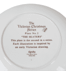 Vintage Boxed Spode England Victorian Christmas Series Decorative Plate No 2 The Skaters Skating
