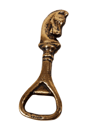 Vintage Brass Israeli Crown Cork Bottle Opener Circa 1950s Horse Head Knight Chess Piece Israel