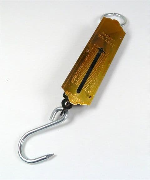 Vintage Brass Spring Pocket Balance Weighing Scales Registered Made in Germany Circa 1950s Fishing