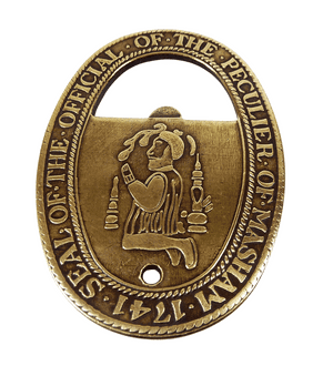 Vintage Brass Theakston Best Bitter Old Peculier of Masham 1741 Seal Bottle Opener Circa 1970s