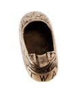 Vintage Brass TWA Trans World Airlines San Francisco Bombay Cigarette Slipper Ashtray HH India 1960s
