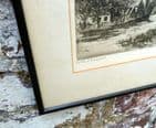 Vintage Brig o' Balgownie Aberdeen Scotland Etching W 'Willie' S Percy framed Dutton & Sons Chester