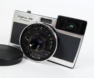 Vintage Camera Boxed Fujica Automagic 35 Roll Film Camera Serial #432150 Circa 1958-64 Made in Japan