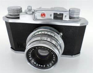 Vintage Camera Haking Halina 35X 35mm Film Circa 1960s complete with Case Empire Made Hong Kong