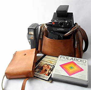 Vintage Camera Polaroid SX-70 Alpha 1 Model 2 Land Outfit Circa 1970s Case Flash Instructions Accessory Set Carrying