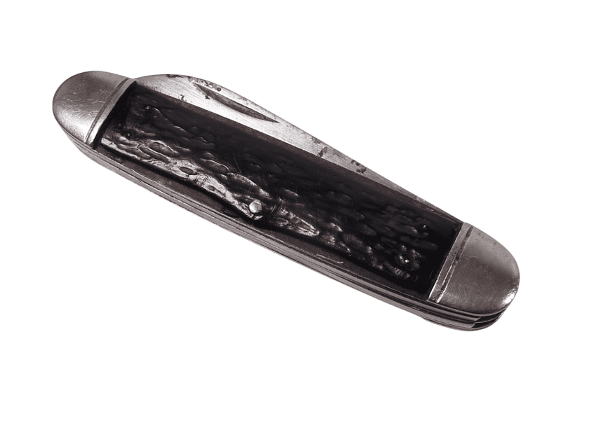 Vintage Camillus Cutlery Co New York USA Three Blade Pocket Knife Knive Celluloid Stag Horn Scales