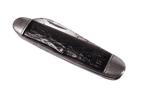 Vintage Camillus Cutlery Co New York USA Three Blade Pocket Knife Knive Celluloid Stag Horn Scales