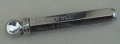 Vintage Car Tyre Tire Pressure Gauge Patent Reg John Bull Balloon Model Made in England, Circa 1930s
